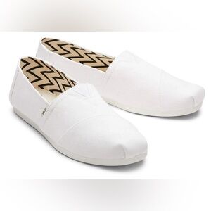 NWT Toms Alpargata Recycled White Cotton Canvas